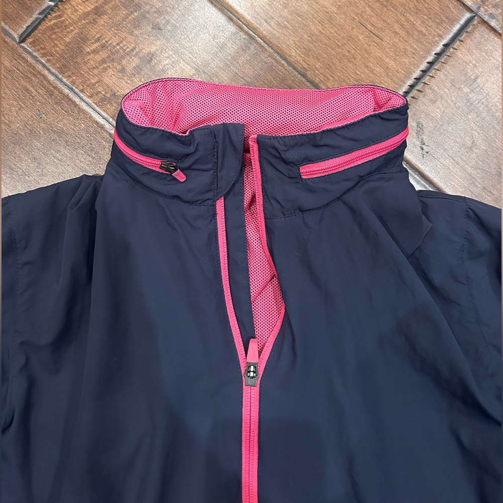 NIKE Navy and Pink Hooded Jacket - Picture 2 of 3
